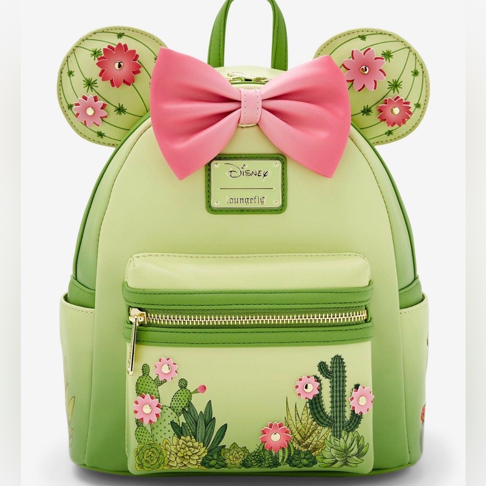 New Loungefly Disney Minnie Mouse Cacti Backpack.